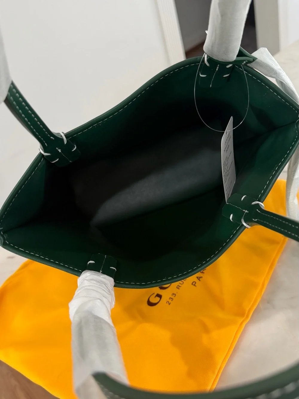 LUXURY INSPIRED Green Patterned Tote Bag- Mini - Picture 3 of 12